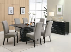 Stanton 5 Piece Dining Set in Rich Black Finish by Coaster - 102061