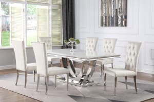 Kerwin 5 Piece Dining Set in Chrome Finish by Coaster - 111101