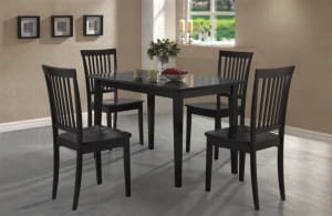 5 Piece Dining Set in Rich Cappuccino Finish by Coaster - 150152
