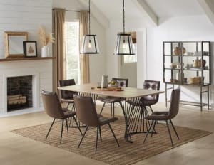 Altus 5 Piece Dining Set in Natural Oak Finish by Coaster - 193531