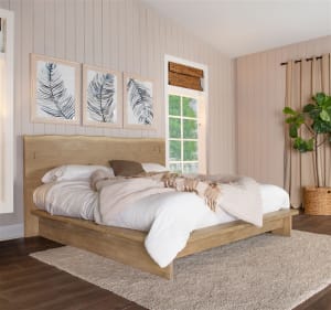 Stillwater Queen Platform Bed in Weathered Oak Finish by Coaster - 222801Q