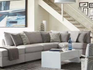 Cambria 4 Piece Sectional in Grey Fabric Upholstery by Coaster - 551511-4