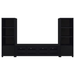 Jupiter 79"Inch 3-Piece TV Stand Entertainment Center in Black Finish by Coaster - COA-736303-3