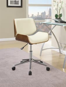 Office Chair in Ecru Leatherette by Coaster - 800613