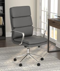 Grey Leatherette Adjustable Height Office Chair by Coaster - 801745