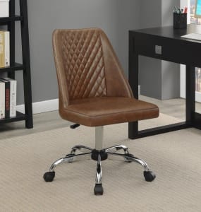 Brown Leatherette Adjustable Height Office Chair by Coaster - 881197