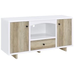 Dalton 2-Door Storage Accent Cabinet in White and Distressed Pine Finish by Coaster - COA-950405