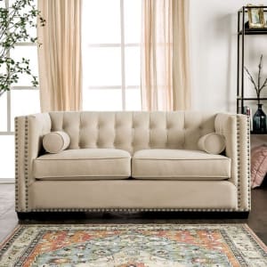 Elliot Love Seat in Beige by Furniture of America - FOA-SM9116-LV