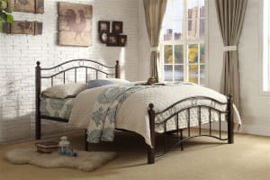 Averny Full Metal Platform Bed in Black by Home Elegance - HEL-2020FBK-1