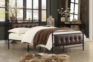 Jayla Full Platform Bed in Black Finish by Home Elegance - HEL-2050F-1