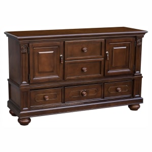 Lordsburg Classic Dining Server with Drawers in Brown Cherry Finish by Home Elegance - HEL-5473-55