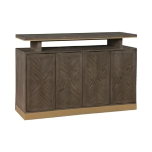 Griffin Contemporary Dining Server in Brown and Gold Tipping Finish by Home Elegance - HEL-5933-40