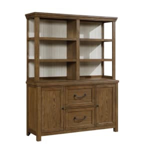 Wyatt Storage Buffet and Hutch in Brown Finish by Home Elegance - HEL-6017-50