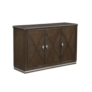 Clara Modern Server with Adjustable Shelves in Wire Brushed Brown Finish by Home Elegance - HEL-6066-40