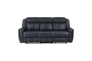 Littleton Double Reclining Sofa in Blue Fabric by Home Elegance - HEL-8516BU-3
