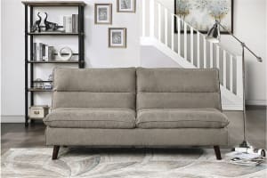 Mackay Sofa Bed in Brown by Home Elegance - HEL-9560BR-3CL