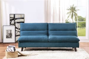 Mackay Sofa Bed in Blue by Home Elegance - HEL-9560BU-3CL
