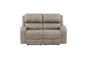 Pagosa Double Reclining Love Seat in Brown Fabric by Home Elegance - HEL-9601BR-2