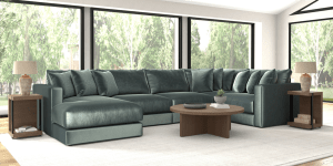Remington 5 Piece Chaise Sectional in Pine Fabric by Jackson Furniture - 2245-5CR