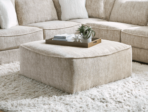 Bucktown Cocktail Ottoman in Natural Parchment Fabric by Jackson Furniture - 2306-28