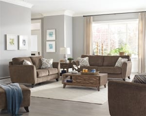 Alyssa 2 Piece Living Room Set in Latte Fabric by Jackson Furniture - 4215-L