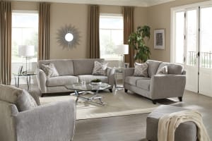 Alyssa 2 Piece Living Room Set in Pebble Fabric by Jackson Furniture - 4215-P