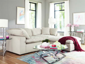 Posh 2 Piece Sectional Sofa in Porcelain Fabric by Jackson Furniture - 4445-2-P