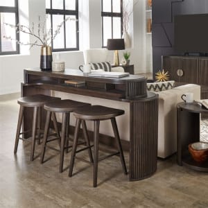City View 4 Piece Console Bar Table Set in Coffee Bean Finish by Liberty Furniture - LIB-145-OT-4PCS