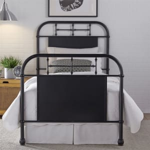Vintage Series Twin Metal Bed in Antique Black Finish by Liberty Furniture - LIB-179-BR11HFR-B