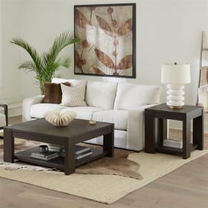 Lennox Hill 3 Piece Oversized Square Cocktail Table Set in Bark Finish by Liberty Furniture - LIB-201-OT-O3PCS