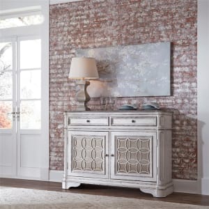 Magnolia Manor Buffet in Antique White Finish by Liberty Furniture - 244-CB5692
