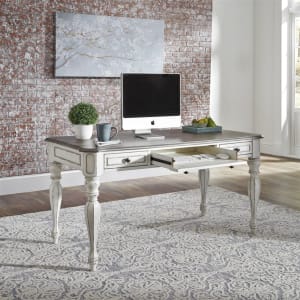Magnolia Manor Writing Desk in Antique White Finish by Liberty Furniture - 244-HO107