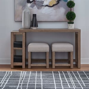 Corso 3 Piece Console Table Set in Natural and Concrete Finish by Liberty Furniture - LIB-351-OT-A3PCS