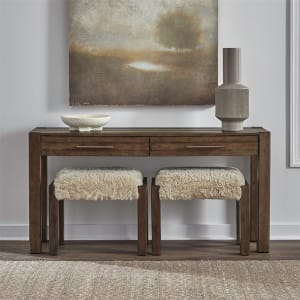 Broadmore 3 Piece Console Table Set in Cobblestone Brown Finish by Liberty Furniture - LIB-449-OT-A3PCS