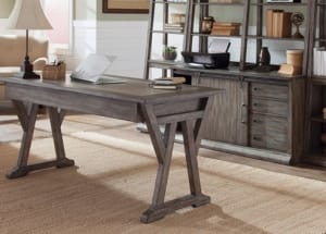 Stone Brook Jr Executive 2 Piece Home Office Set in Rustic Saddle Finish by Liberty Furniture - LIB-466-HO105-2
