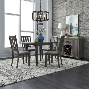 Tanners Creek Drop Leaf Table Slat Back Chair 5 Piece Dining Set in Greystone Finish by Liberty Furniture - LIB-686-CD-5DLS