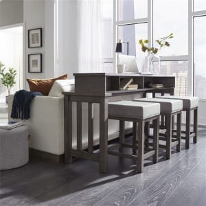 Tanners Creek 4 Piece Console Bar Table Set in Greystone Finish by Liberty Furniture - 686-OT-4PCS