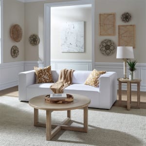 Proximity Place 3 Piece Round Cocktail Table Set in Barley Buff Finish by Liberty Furniture - LIB-780-OT-O3PCS
