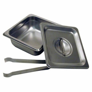 2.5" Steam Pan Set with Lid and Tongs by Paragon - PAR-5062S