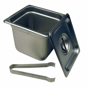 6" Steam Pan Set with Lid and Tongs by Paragon - PAR-5066S