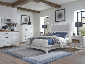 Americana Modern Platform Bed 6 Piece Bedroom Set in Cotton Finish by Parker House - BAME#1150-3-COT-SET
