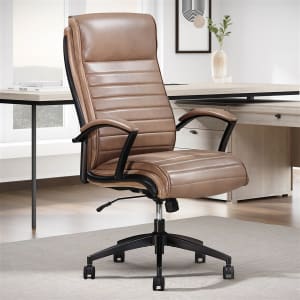 Leather Desk Chair in Smooth Latte Cover by Parker House - PH-DC-370-SMLT