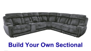 Dalton BUILD YOUR OWN Power Reclining Sectional in Lucky Charcoal Fabric by Parker House - MDAL-LCH-BYO