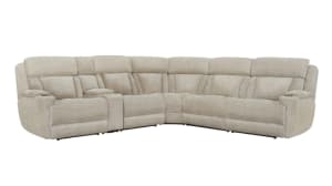 Dalton 6 Piece Power Reclining Sectional in Lucky Fawn Fabric by Parker House - MDAL-LFA-6