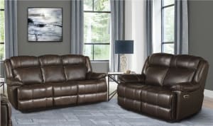 Eclipse 2 Piece Power Reclining Set in Florence Brown Leather by Parker House - MECL-832PH-FBR-SET