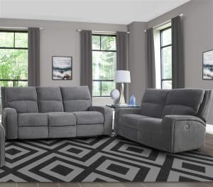 Polaris 2 Piece Power Reclining Sofa Set in Bizmark Grey Cover by Parker House - PH-MPOL-32PH-BIG