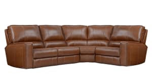 Rockford 4 Piece Power Reclining Sectional in Verona Saddle Leather by Parker House - MROC-4-VSA