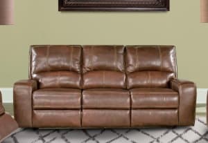 Swift Power Reclining Sofa with Power Headrest and USB Charging Ports in Bourbon Leather by Parker House - MSWI-832PH-BOU