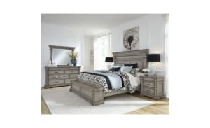 Madison Ridge 6 Piece Storage Bedroom Set in Bluff Grey Finish by Pulaski - PUL-P091174