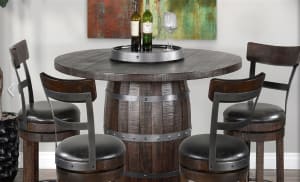 Homestead 5 Piece Pub Table Dining Room Set in Tobacco Leaf by Sunny Designs - SD-1038TL2-1624TL2-B24